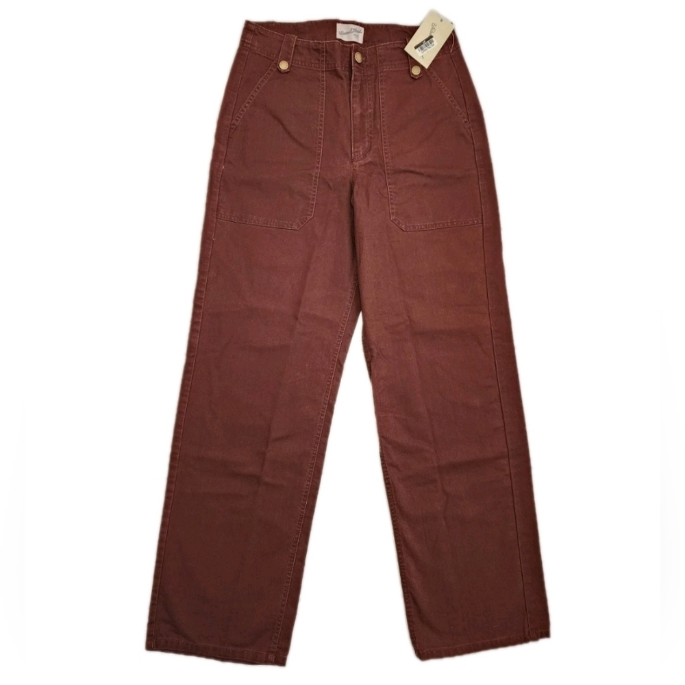 Universal Thread Denim Jeans High-Rise Wide Leg Brown Size 6